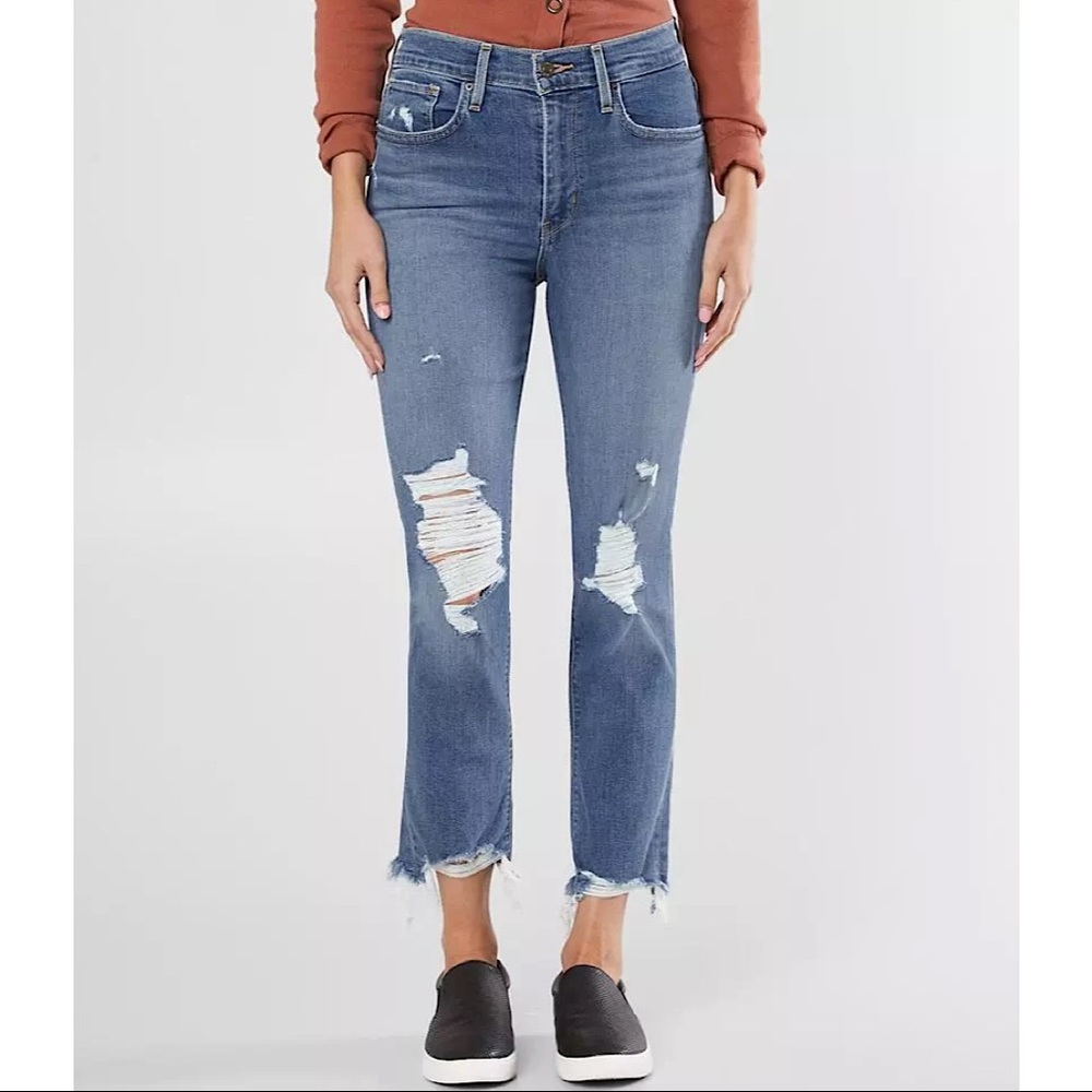 🔥🔥🔥 NWT Levi’s 724 HIGH RISE STRAIGHT CROP JEANS - Picture 3 of 12